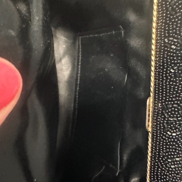 VINTAGE BLACK BEADED HANDBAG - Picture 5 of 7